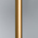 Lampada da Terra con Paralume E27 in Metallo Oro e Bianco