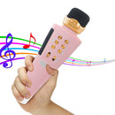 Microfono Karaoke Wireless Speaker Musica Bluetooth con USB per Feste Rosa