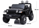 Macchina Elettrica per Bambini 12V 2 Posti con Licenza Jeep Wrangler Rubicon Nera