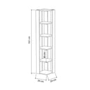 Libreria angolare 34x34x161 cm Nati bianca 5 ripiani