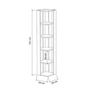 Libreria angolare 34x34x161 cm Nati antracite 5 ripiani