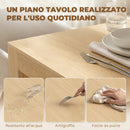 Tavolo Consolle Estendibile per 10 Persone 48-240x90x78A cm in Melamina Effetto Legno Chiaro      