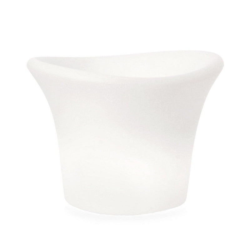 Lampada a Led da Giardino 37x32x28 cm in Plastica Dave Bianca