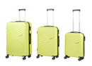 Set 3 Valigie Trolley Rigido 4 Ruote con Combinazione in ABS Ravizzoni Amalfi Verde Lime