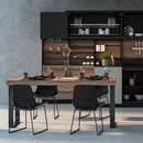 Set Gambe da Tavolo Square Rettangolari H720 Verniciato Nero Acciaio Emuca