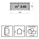 Casetta Box da Giardino per Attrezzi 150x70 cm in Legno Armadio Space