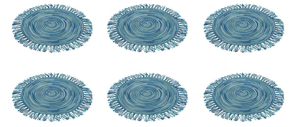 acquista Set mit 6 Tischsets Ø46x0,3 cm aus Polyester Villa d'Este Home Tivoli Terra