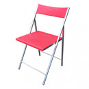 Sedia da Giardino Pieghevole Michigan 45x45x80 h cm in Acciaio Rossa