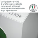 Pattumiera per Raccolta Differenziata 2 Scomparti 120 L 60x30x96 cm in Acciaio Verniciato Bianco