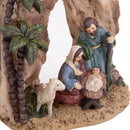 Set 4 Statuine Natalizie Natività con Grotta 10,4 cm in Resina