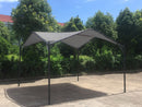 Gazebo da Giardino in Acciaio 3,5x3,5m Bauer Onda Grigio e Nero