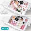 Set 25 Contenitori Organizer per Cassetti in Plastica Trasparente Divisorio Salvaspazio