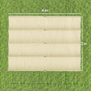 Telo Pergola per Esterni 392x350 cm Anti UV con 8 Fori di Drenaggio in Poliestere Beige      