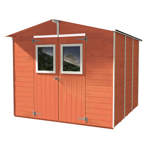 Casetta Box Cabin aus Lachsholz für Werkzeuge mit 2 Türen und Fenstern 238X305X214Cm  sconto