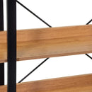 Libreria 5 ripiani 120x28xh171 cm in Metallo e Legno Achille Naturale