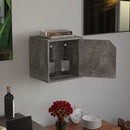 Mensola Cubo con 1 Anta da Parete Scaffale Montaggio Muro Cemento Design Moderno