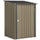 Casetta da Giardino Porta Attrezzi 100x104x160 cm con Porta in Acciaio Galvanizzato Marrone e Grigio Scuro
