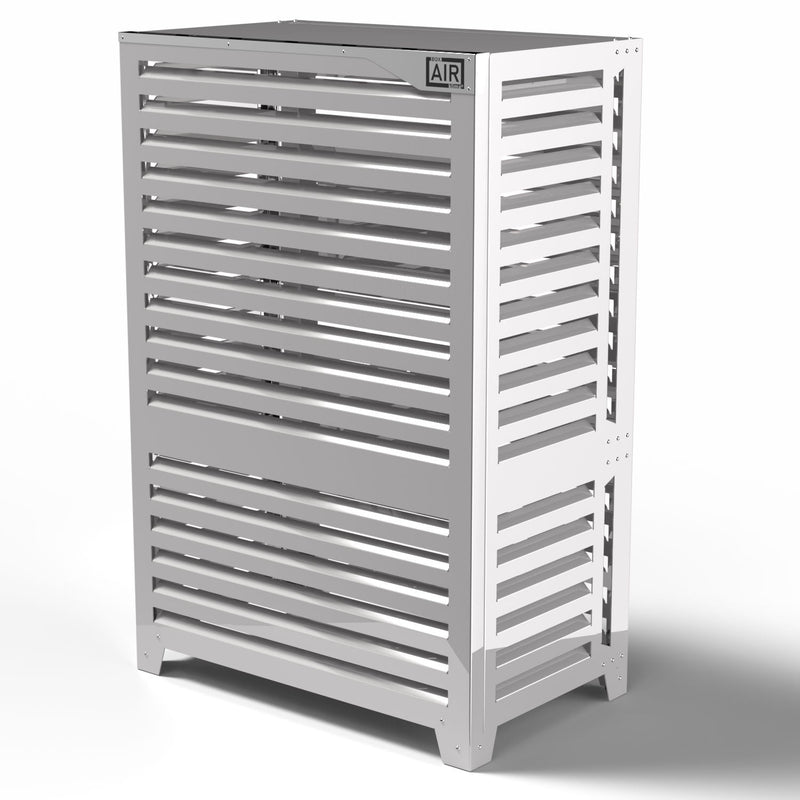 Cover Pompa di Calore 105x65x150 cm a Terra Indipendente Big Blade VL Bianco 