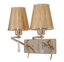 Lampada da Muro Glam Flame Doppia 32x18x30 cm in Ferro e Plastica Oro