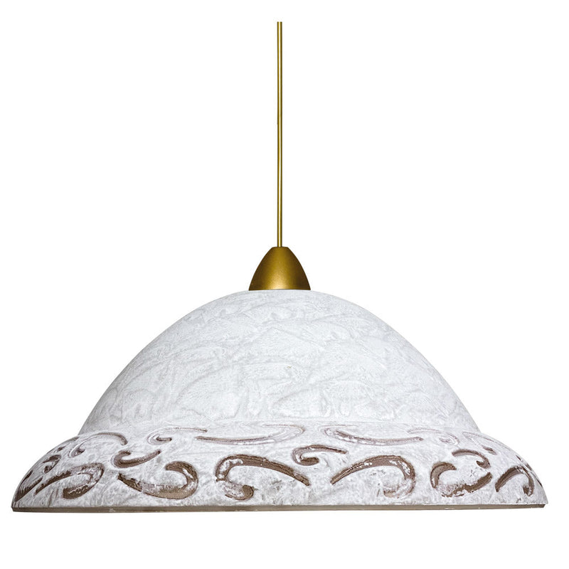 Sospensione D30 1xE27 Montatura Oro Vetro Screpolato Bianco Sfumato Ambra E-Energy Asia