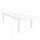Tisch Formentera 200/300x100x74 h cm in Weißaluminium