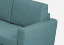 Divano 3 Posti 212x85x85 cm Yasel in Tessuto Petrolio