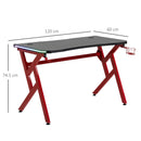 Scrivania da Gaming 120x60x74,5 cm in Truciolare e Acciaio Nero