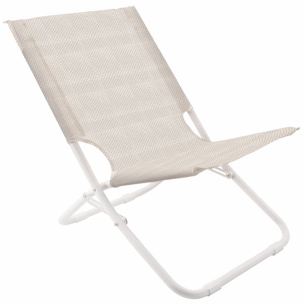 online Set mit 3 klappbaren Strandstühlen aus Stahl Soriani Text Ecrù Melange