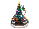 Villaggio Natalizio Albero con Babbo Natale 27h cm con Movimento Luci e Suoni