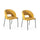 Set 2 Sedie 52x55,5xH78,5 cm in Tessuto Greta Giallo
