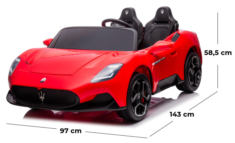 Macchina Elettrica per Bambini 12V con Licenza Maserati MC20 Rossa