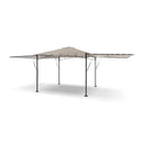 Gazebo da Giardino 3x3m Telo in Poliuretano 2 Tettoie con Chiusura a Gas e Ventilazione Taddei Razzaq Duo Beige