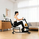 Cyclette Magnetica 58x132-145,5x105,5 cm Bici per Allenamento Fitness Domestico con Sedile Regolabile Nero      
