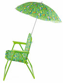 Set 2 Sedie Mare Spiaggine Pieghevoli per Bambini con Ombrello Soriani Oxford Dinosauri