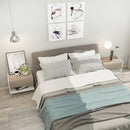Set 2 Comodini Sospesi 46x30x30 cm in Truciolato Rovere e Bianco
