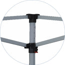 Gazebo da Giardino Pieghevole 3x3m in Alluminio e Tessuto Bianco