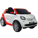 Macchina Elettrica per Bambini 12V Smart Fortwo Cabrio Bianca