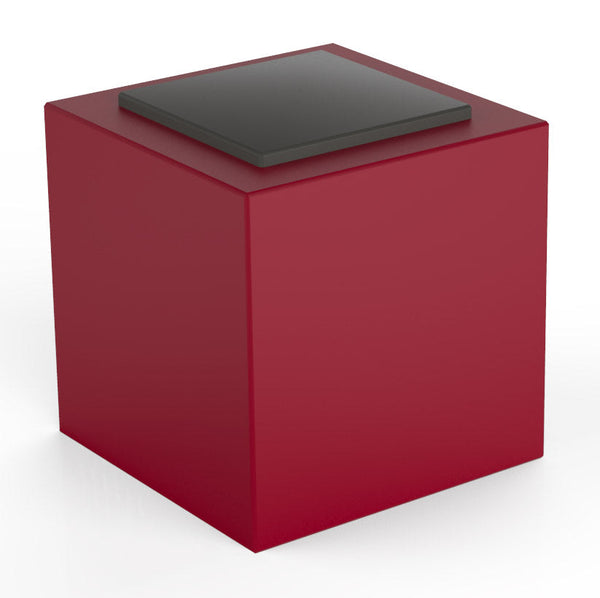 online Pouf da Giardino 50x50 cm con Cuscino in Resina Arkema Iris Comfort Cherry