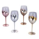 Set 4 Calici Chic Metallic Finish in Vetro VdE Tivoli 1996 
