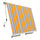 Fallmarkise mit Armen 245 x 245 cm Gelb gestreiftes Polyestergewebe