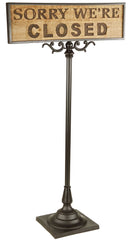 Targa piedistallo open/closed cm 57x23,5xh105