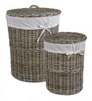 Set 2 Portabiancheria Narra Bianco in Fibre Naturali