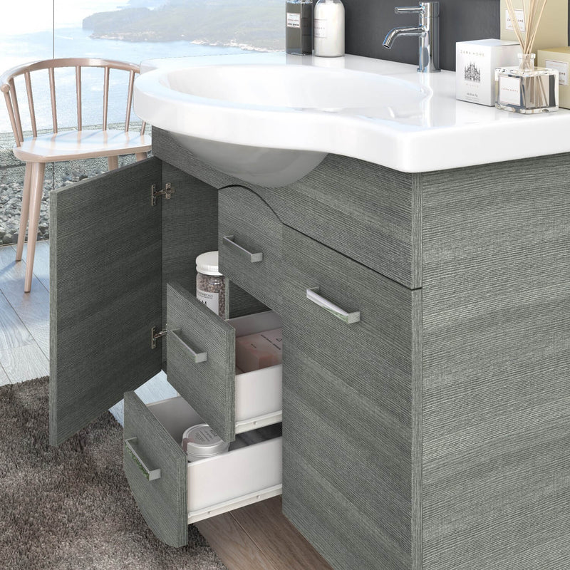 Mobile Bagno 85cm TFT Venus Grigio Bianco