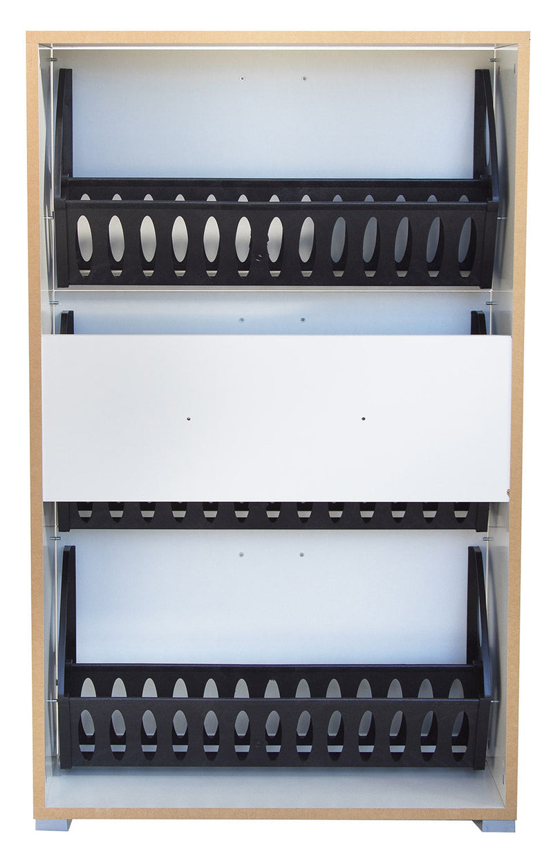 Scarpiera 3 Ante a Ribalta 73x25x120 cm in Legno Salvaspazio Bianca