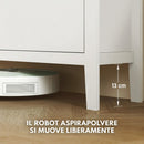 Scarpiera Slim 105x24x95,5 cm con 4 Cassetti e Ripiani Regolabili per 20 Paia di Scarpe EU44 in Pannello Truciolare Bianco      