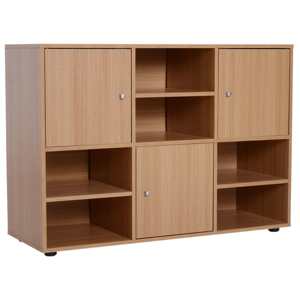 Bücherregal 6 Fächer aus Holz 110x40x78 cm sconto