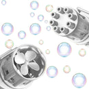 Pistola Bolle di Sapone Automatica Ba Batterie Bubble Gun Grigio