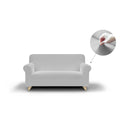 Copridivano Elasticizzato in Poliestere Dahlia Grigio Chiaro Varie Misure