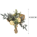 Set 2 Bouquet Artificiale Romantico con Rose Altezza 30 cm 