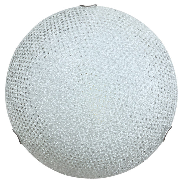 prezzo Deckenleuchte 2xE27 Haken Chrom Glasplatte Diamant Siebdruck Weiß E-Energy Cassandra